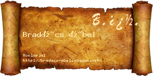 Bradács Ábel névjegykártya